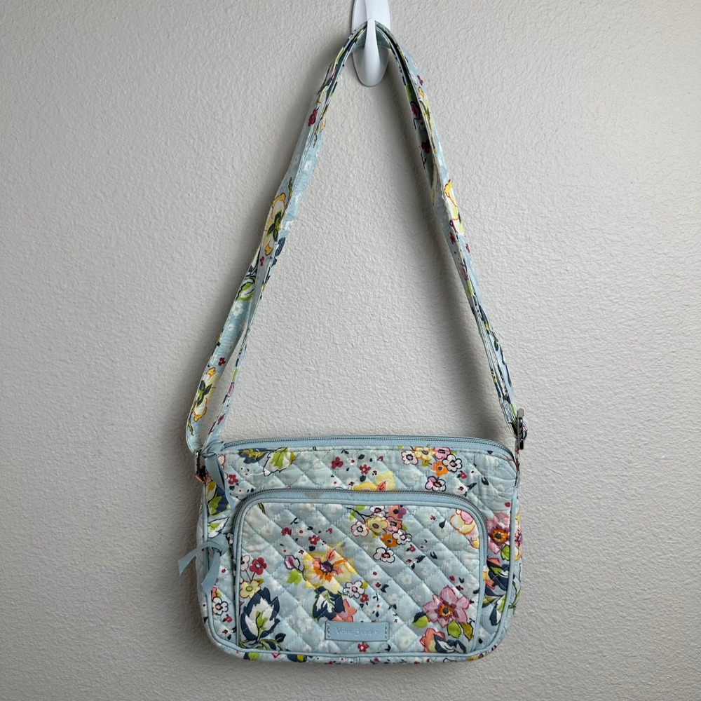 Vera Bradley Carson Crossbody Bag Floating Garden Adjustable Strap Boho